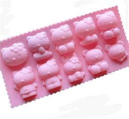 Hello kitty silicone ice mould simple operation and easy to clean