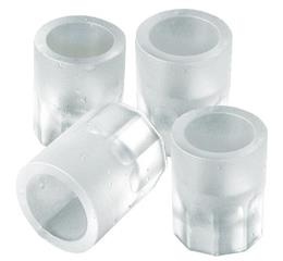 Shot glass silicone ice cube tray makes 4 round ice shot glasses at once!