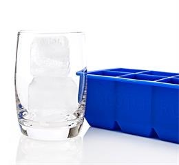 Silicone big ice cube tray creates 8 jumbo 2-inch super slow melting ice cubes! 