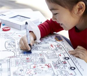 Great gift for children 3-years of age, a reusable coloring baby silicone placemat.