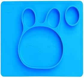 one piece non slip feeding silicone baby placemat plate
