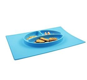 silicone kids placemat non-slip baby plate