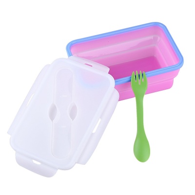 high quality collapsible folding silicone lunch box