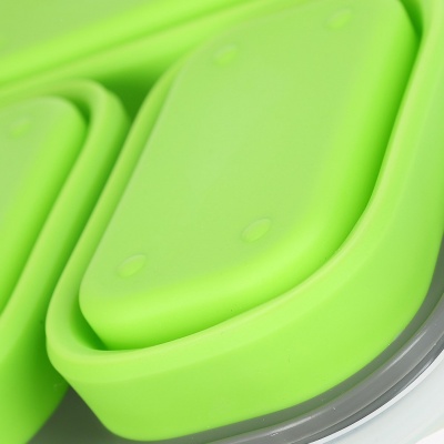 collapsible portable food storage folding lunch box silicone