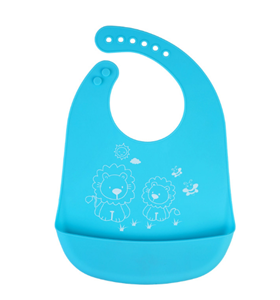 waterproof silicone baby bib with food catcher