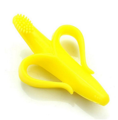 silicone toy baby banana teether