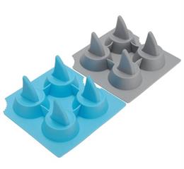 silicone shark fin shaped ice cube tray