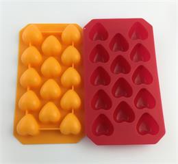 OEM silicone heart shaped ice tray
