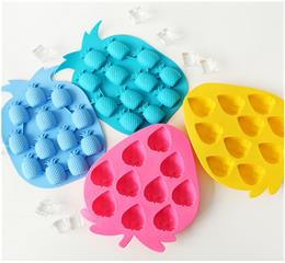 10 holes apple silicone ice cube tray