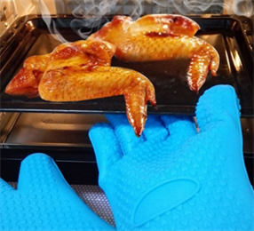 silicone oven gloves with cotton layer