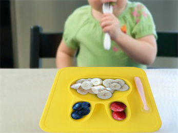 fda silicone rabbit plate placemat for baby