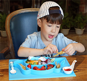 silicone placemat feeding plate