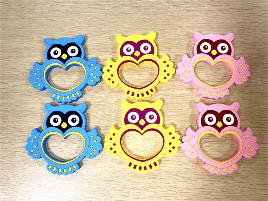 nice design owl baby silicone toys teether