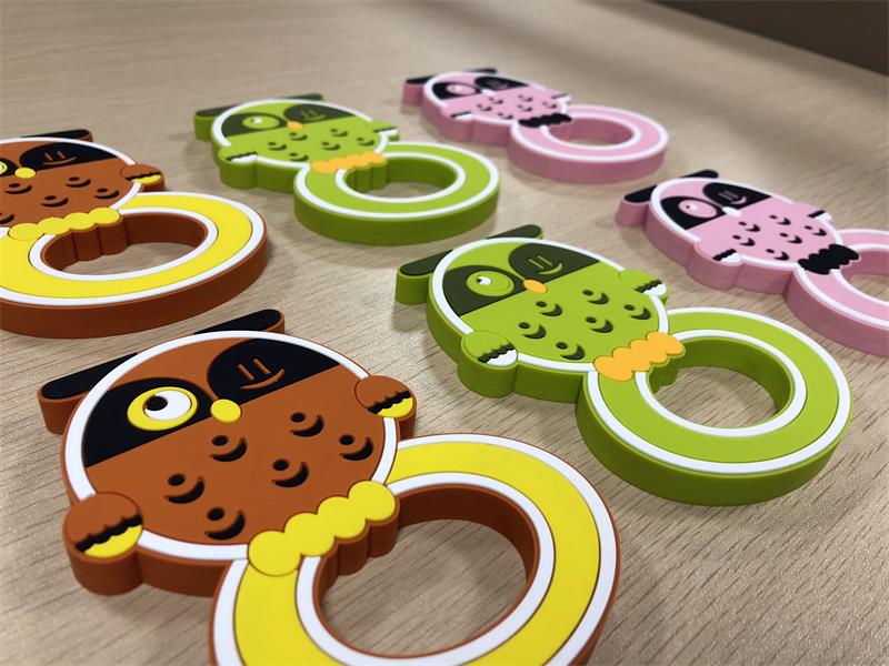 animal shaped silicone owl teether for teething baby