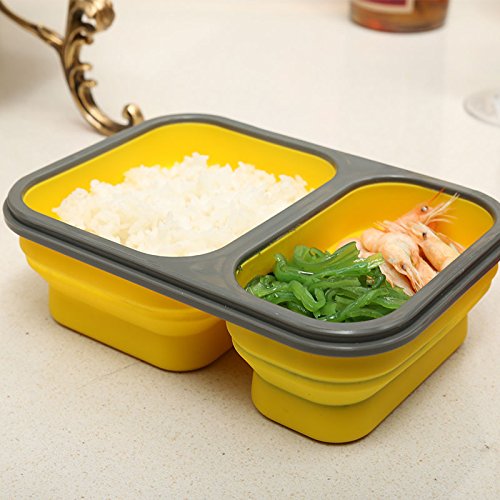3 Compartment Collapsible Silicone Lunch Box
